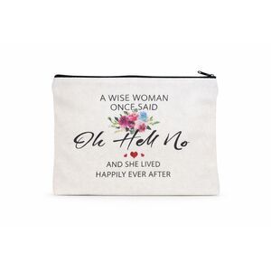 FUNNY SASSY FEMINIST STYLE GRAPHIC CANVAS ZIPPER MAKEUP BAG